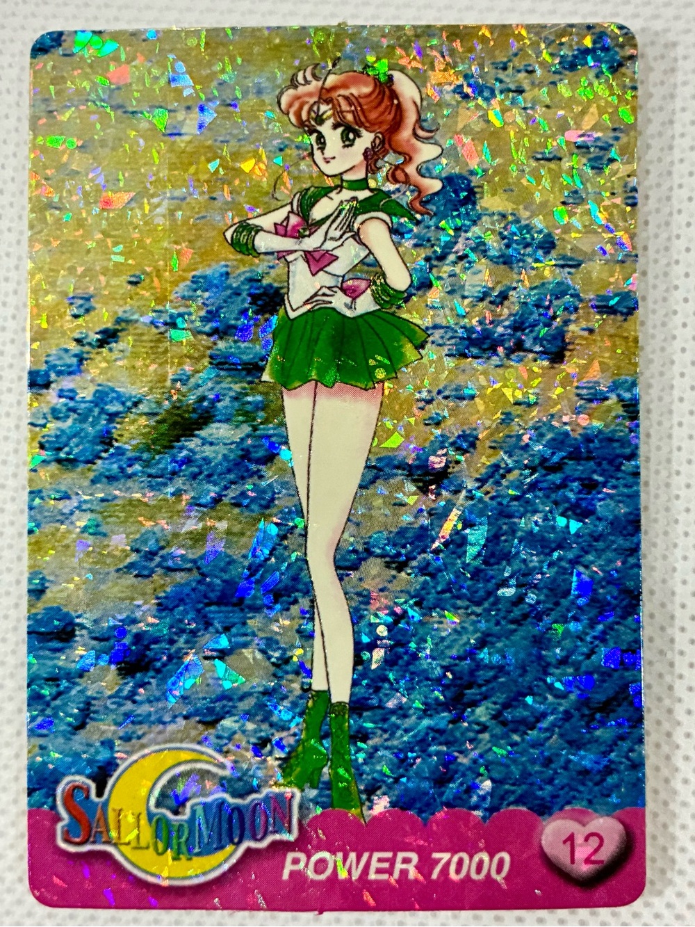 Vintage Holographic Sailor Moon Meiji Trading Card #12